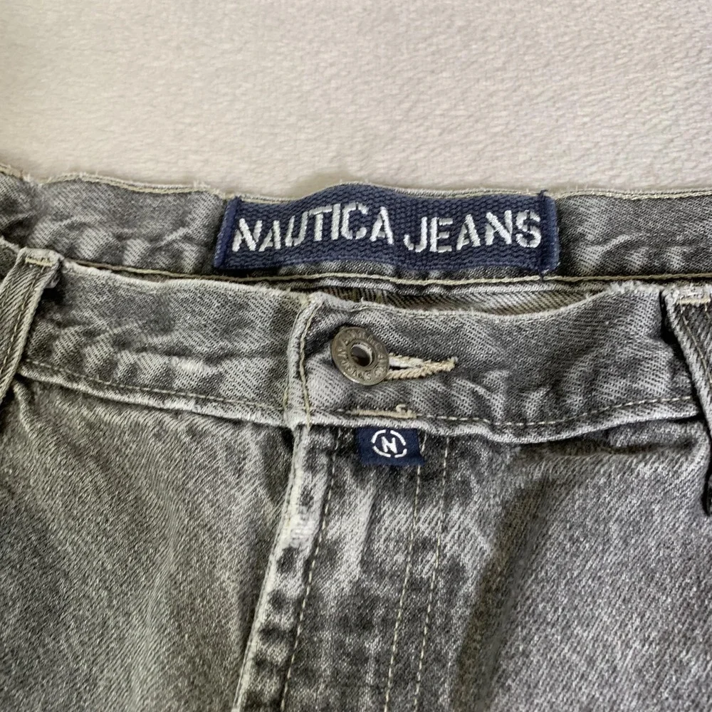 Vintage Nautica Jeans Company Shorts Mens 40 Gray Denim Baggy 11